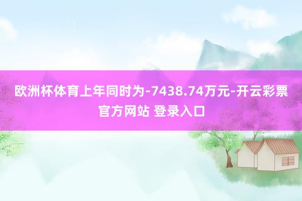 欧洲杯体育上年同时为-7438.74万元-开云彩票官方网站 登录入口