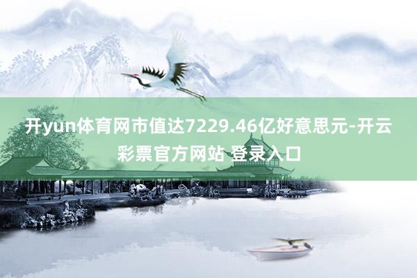 开yun体育网市值达7229.46亿好意思元-开云彩票官方网站 登录入口